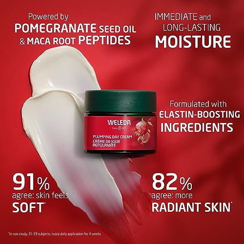 Weleda Pomegranate Face Care Plumping Day Cream - 1.3 Fl Oz - Vegan Moisturizer with Maca Root Peptides - Variation of THIS listing