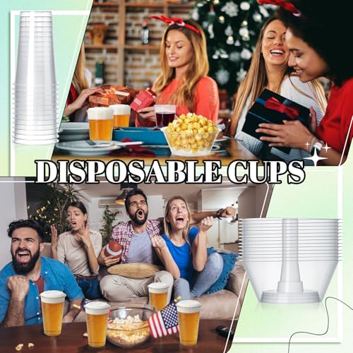 100 Sets Snack and Drink Cups with Snack Bowls, Straws & Forks – Disposable Party Set - Variation of THIS listing