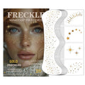 20 Pcs Gold Face Makeup Patches, Glitter Freckles Face Tattoo Gold Makeup, Glitter Freckles, Sparkle Makeup Patches, Waterproof Face Glitter Temporary Tattoos for Women and Girls