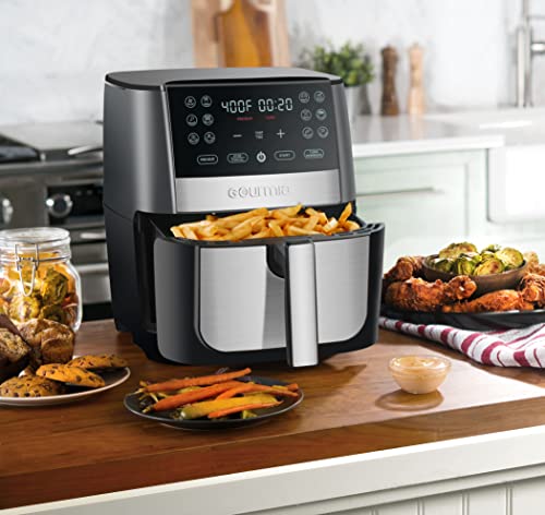 Gourmia 8 Qt Air Fryer with 12 Presets Stainless Steel Kitchen Appliance