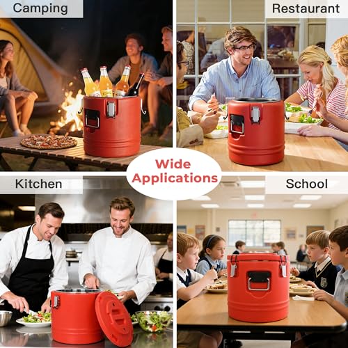 5 Gallon Insulated Soup Container with Spoon - Portable Food Warmer