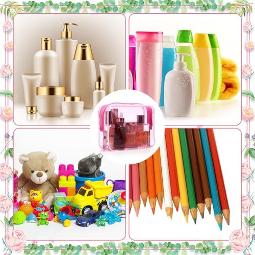 12 Pcs Clear Waterproof Makeup Bags PVC Cosmetic Organizer Travel Pouches
