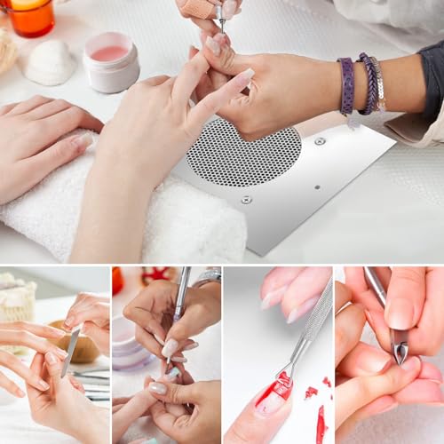 BLUETOP Nail Dust Collector Nail Vacuum Cleaner Table Embedded Dust Extractor Vacuum Professional Built in Desktop Nail Dust Collector Quiet Nail Fan Low Noise for Nail Salon Home