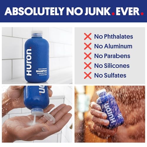Huron Shampoo for All Hair Types - Hydrating & Strengthening 2-Pack - 11.7 oz