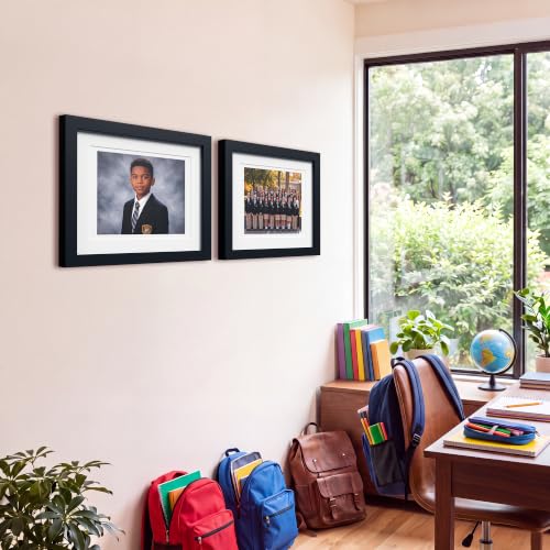 Frame Amo 16x20 Black Gallery Frame with Tempered Glass, Mats & Wood Finish - Signature Edition