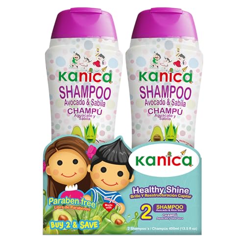 Kids Shampoo with Avocado & Aloe Vera, Gentle & Nourishing, 13.5 Fl Oz Pack of 2