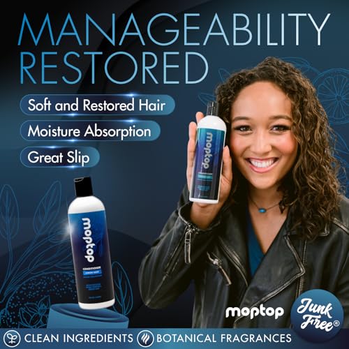 MopTop Salon Daily Conditioner 32oz - Color Safe Hair Moisturizer for Dry, Damaged Hair, Frizz Control, Sulfate & Paraben Free
