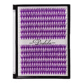 12Rows 40D Purple Color Individual False Eyelashes Large tray 240 Clusters 3D Volume Eyelashes Extensions Thickness 0.07mm D Curl Makeup Colorful Eye Lashes Cluster Beauty Tools (16mm)