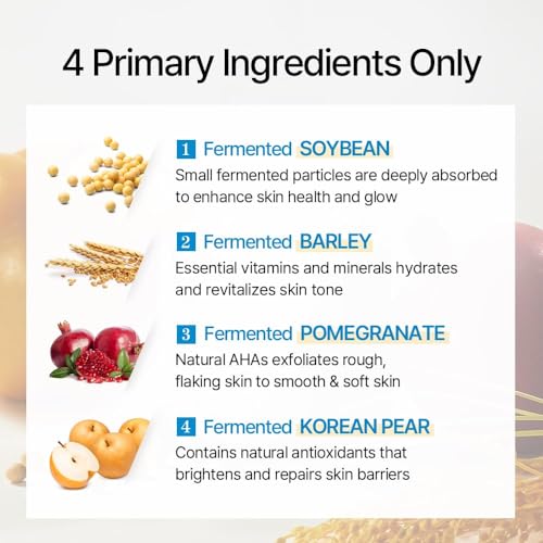 Mixsoon Bean Essence Glass Skin Serum 50ml - Gentle Exfoliating Hydrating Face Essence with Fermented Beans