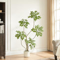 4FT Artificial Sumac Tree in White Pot - Real Touch Faux Plant, Indoor Decor