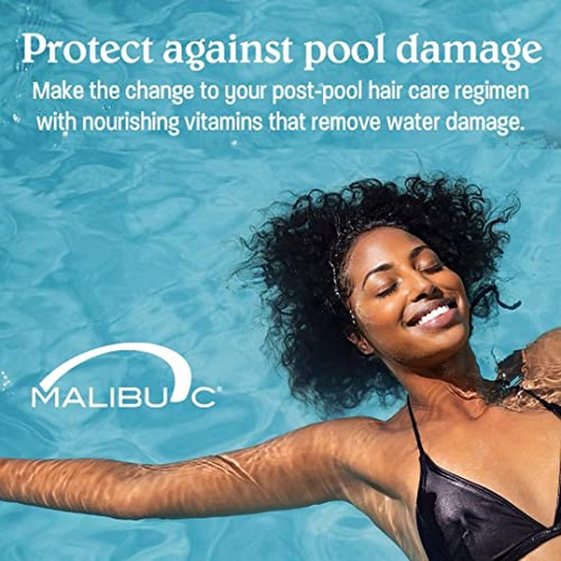 Malibu C Swimmers Wellness Shampoo - Protects Hair Against Chlorine Damage & Combats Brittle Hair - Swimmers Shampoo for Removing Pool Elements