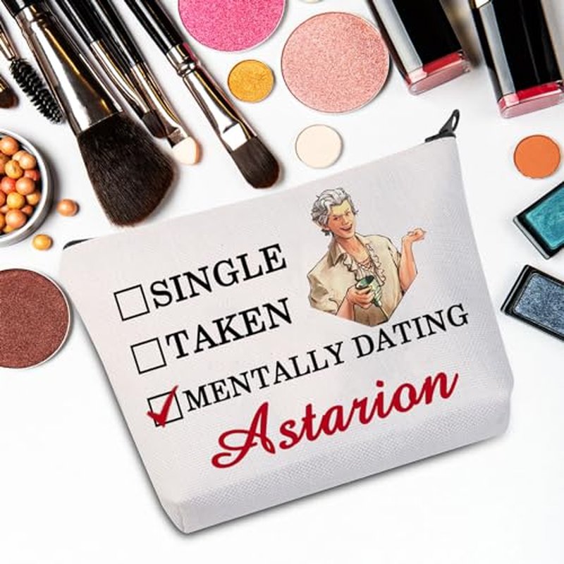 JNIAP BG3 Astarion Makeup Bag BG3 Astarion Gifts Astarion High Elf Gifts Mentally Dating Astarion Zipper Pouch BG3 Astarion Merch (Mentally Dating mb)