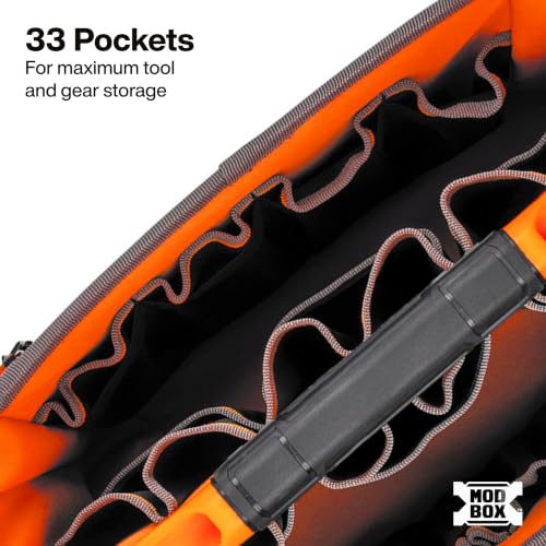 Connectable Tool Tote with 33 Pockets for Klein MODbox Mobile Workstation - Tool Bag