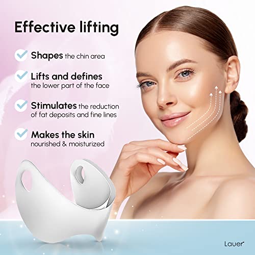 V Shaped Slimming Face Mask Double Chin Reducer V Line Lifting Mask Neck Lift Tape Face Slimmer Patch Chin Strap For Women Jawline Sculptor For Firming and Tightening Skin 5 and 10 Masks Bundle