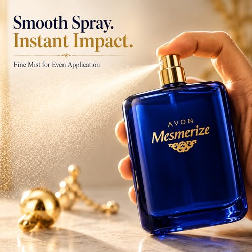 AVON Mesmerize Men’s Cologne Spray 3.4 Fl Oz - Long Lasting Woody Spicy Scent