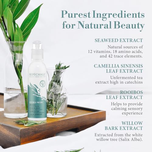 Repechage Hydra Medic Gentle Exfoliating Face Wash for Oily & Problem Skin ? Daily Foaming Gel Cleanser with Salicylic Acid, Laminaria Digitata Seaweed, Aloe Vera, Tea Tree Oil & Green Tea ? 6 fl oz