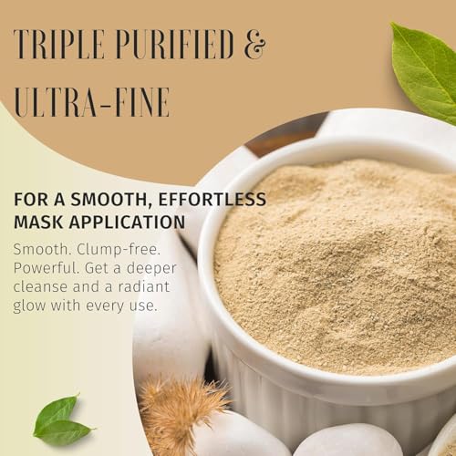 Multani Mitti Powder (Fuller¡¯s Earth) ? 4 oz / 114 g | 100% Natural Clay for Face Mask, Skin Detox & Oil Control | Airtight Bottle