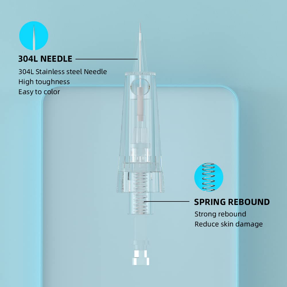 Charme Princesse 20pcs Permanent Needles Makeup Tattoo Cartridge Needles 1RL 0.30mm for Microblading Shading EN40-20-1R