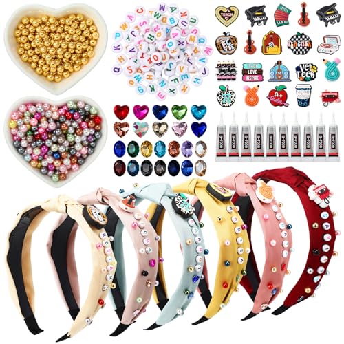 DIY Headband Making Kit with School Themed Accessories - 636 Pieces