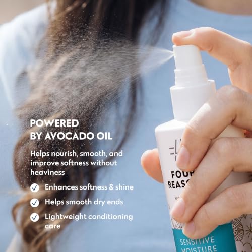Sensitive Hair Mist - Fragrance-Free Leave-In Conditioner & Heat Protectant - Moisturizing Detangler & Anti-Frizz Spray - 8.5 fl oz