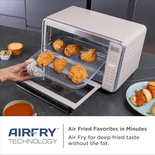 BLACK+DECKER Crisp 'N Bake Pro 6-Slice Digital Air Fry Oven with Baked Stone
