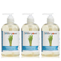 Natural Flower Power Liquid Hand Soap - Lemongrass, Plant-Based, Sulfate-Free, 3 x 12 oz