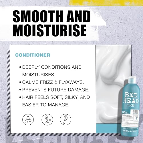 TIGI Bed Head Urban Antidotes Recovery Moisturizing Conditioner 25.36 fl oz - Intensive Repair for Dry & Damaged Hair (Pack of 1)