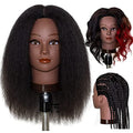 16 Inch Human Hair Mannequin Head for Hair Styling & Training - Black - Pack of 1