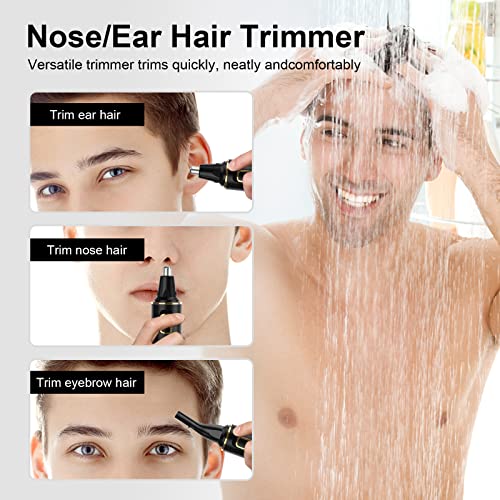 Ear and Nose Hair Trimmer, 2024 Painless Eyebrow & Facial Hair Trimmer£¬USB Rechargeable Nose Hair Trimmer for Men, Professional Nose Trimmer with IPX7 Waterproof Dual Edge Blades