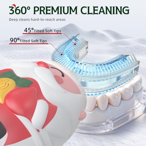 Kids U Shaped Electric Toothbrush 2-6 Years - 4 Brush Heads, Sonic Modes