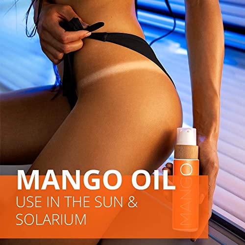 Cocosolis Organic Mango Tanning Lotion 6.76 Fl Oz - Fast Sun & Indoor Tan Oil with Vitamin E & Natural Oils