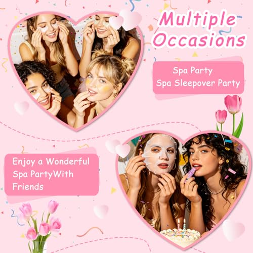 Spa Party Supplies Kit for Women - Face Masks, Lip Balm, Foot Bombs & More