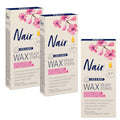 Nair Hair Remover Wax Ready Strips 3-Pack - 120 Count for Legs & Body, No Mess Hair Removal Kit