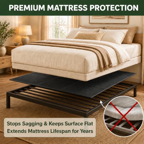 DFAN Black Twin Size Bunkie Board - Non-Slip Breathable Bed Support, 38x75"