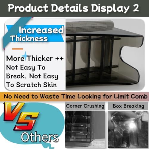 Clipper Guard Holder£¬Clipper Holder with 10 Slots Barber Accessories Barber Supplies Professional Organizer Hair Clipper Guards Set Fits for Clipper Guard with Color Coded£¨1/16"-1"£©