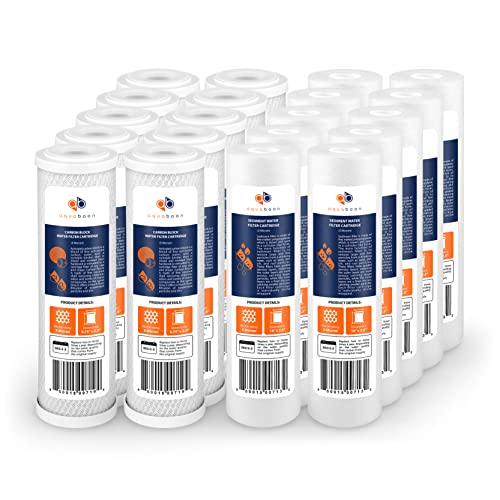 20 Pack 5 Micron 10x2.5 Water Filter Cartridges Sediment & Carbon Replacement Set