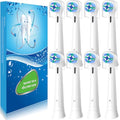 White 8 Pack Replacement Toothbrush Heads Compatible with Oral B iO Series - Covers Included
