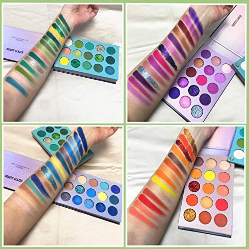 MYUANGO Color Board Eyeshadow Palette - Colorful Rainbow Bright Eyeshadow Palette, Natural Powder Eye Shadow Palette Makeup - Waterproof, Blendable, Long-Lasting - Cruelty-Free