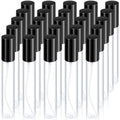 Yinder 25 Pcs 15 ml Glass Refillable Perfume Bottles Bulk Travel Empty Perfume Atomizer Sprayers Portable Spray Bottles Mini Sample Fragrance Containers, Black