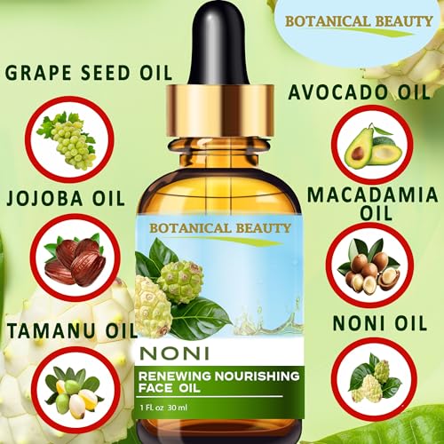 Natural Face Oil with Noni, Avocado, Jojoba & Tamanu for Hydrating & Anti-Aging
