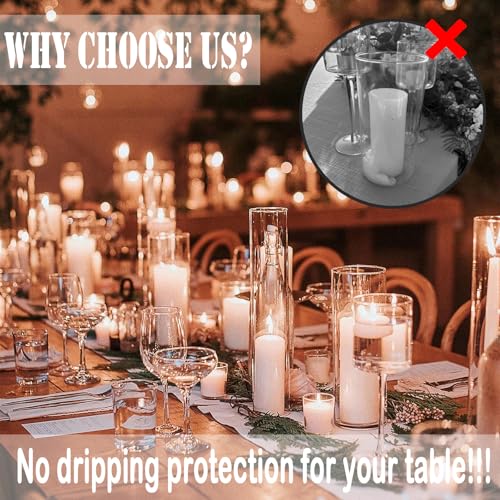 Ivory Pillar Candles Bulk Set - 36 Pcs 2x3/6/8 Inch Dripless Unscented