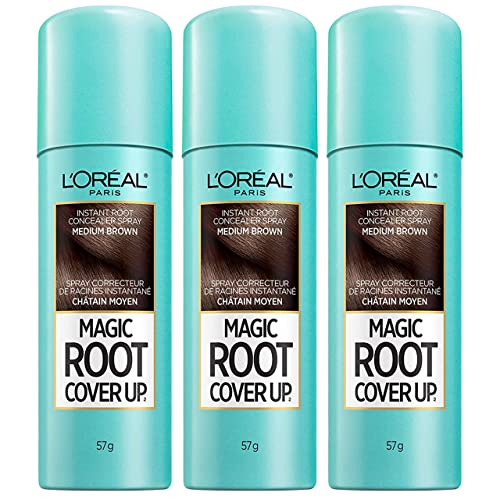 Root Cover Up Hair Color Spray - Medium Brown, 2 Ounce - Pack of 3