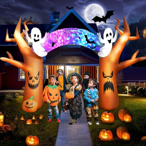 Beinhome 17FT Halloween Inflatable Tree Archway with LED Lights - Outdoor Yard Decoration