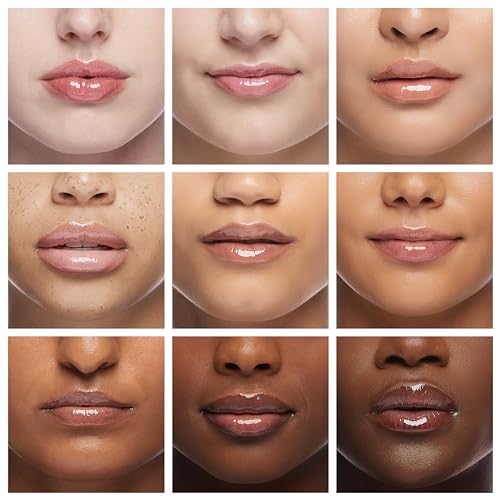 GECOMO Hydrating Lip Glow Oil, Moisturizing Lip Glow Oil, Nourishing Glossy Transparent Lip Oil, Plumping Lip Oil, Lip Balm, Non-sticky Tinted Toot Lip Balm for Lip Care (RASPBERRY) 0.2 OZ