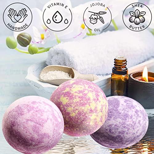 Lavender Bath Bombs Gift Set - 30pc Natural Spa Bubble Bath Accessories
