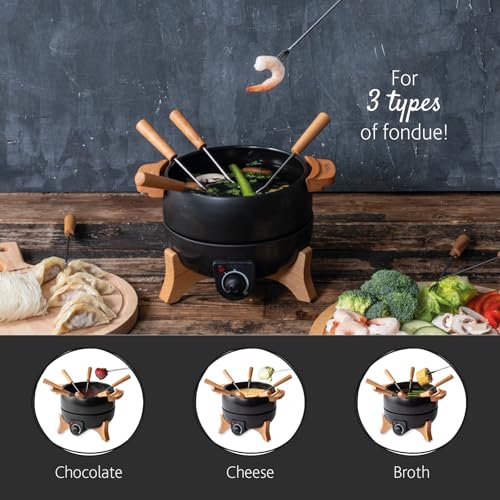 Electric Fondue Set Party Version - 2.4 Quart with Adjustable Temperature