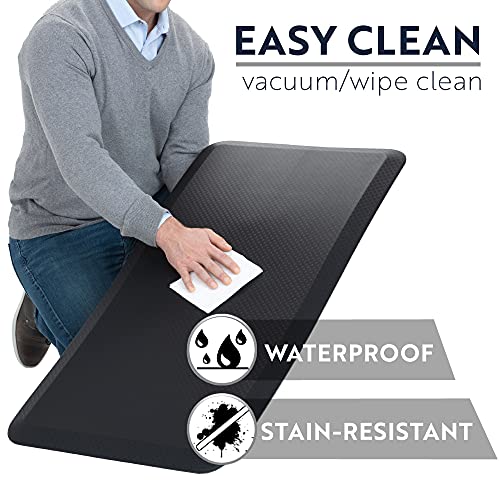 Anti-Fatigue Kitchen Mat 24x70 Inches - Black, Thick Supportive Foam