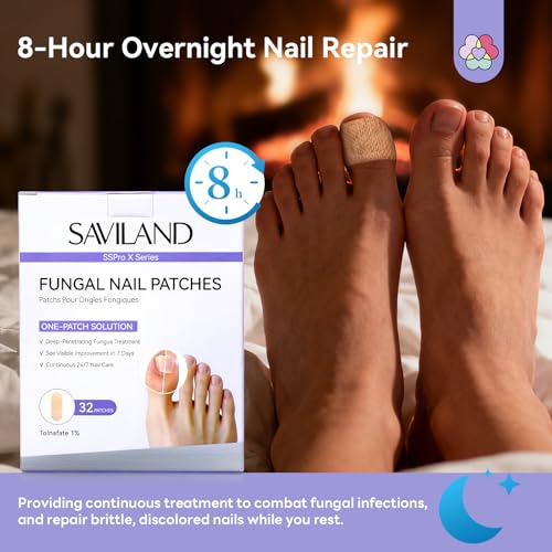 Fungal Nail Patches with 1% Tolnaftate - Overnight Nail Repair (64 Pieces)