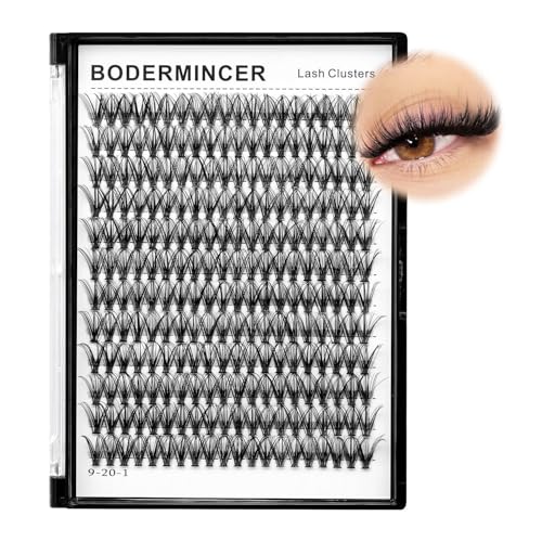 Bodermincer 20D Lash Clusters Wispy Eyelash Clusters 240pcs D Curl (20D-D Curl-12mm)