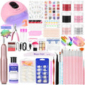 Pink Acrylic Nail Kit with Liquid Monomer, UV Lamp & Tools for Beginners